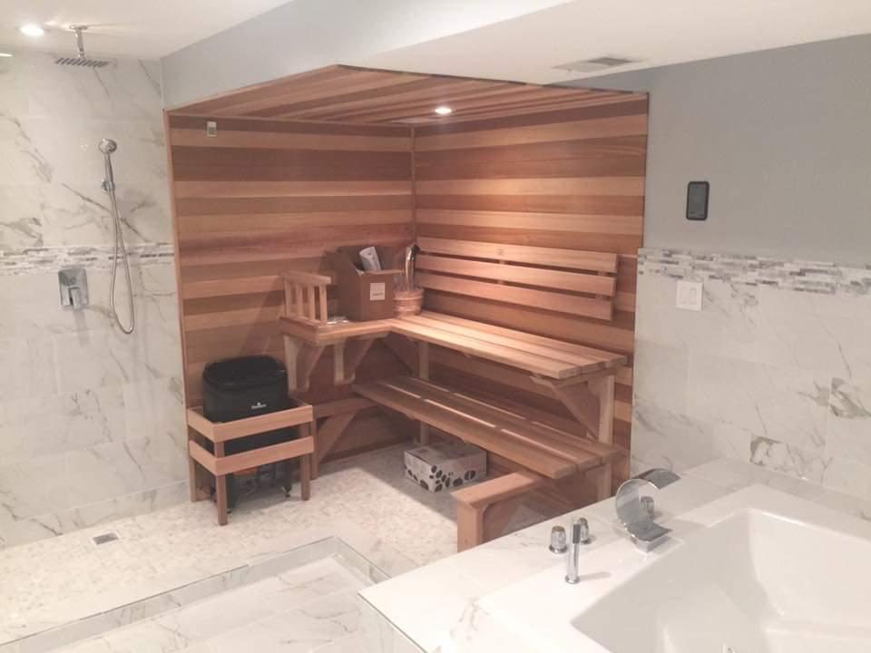 Custom sauna bathroom renovation Maryland