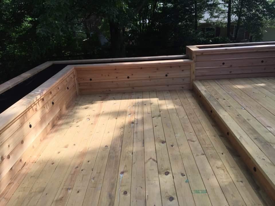 Outdoor deck project Maryland